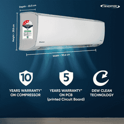 Daikin Inverter Split AC | 1.8 Ton | 3 Star | White | 2026 | FTKL60XV16VAA