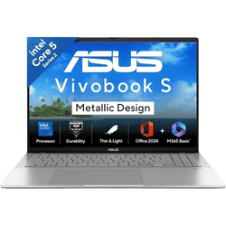 Asus Vivobook S16 Light Weight Laptop | Intel Core 5 210H | 16GB | 512GB | Intel UHD Graphics | 40.64 cms (16) WUXGA | Windows 11 Home | Cool Silver | S3607VA-RP114WS