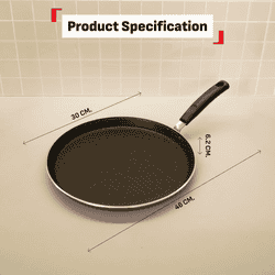 Tefal Simply Chef 30 cm Flat Tawa | Resist Plus Non-Stick Coating | Red
