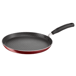 Tefal Simply Chef 30 cm Flat Tawa | Resist Plus Non-Stick Coating | Red