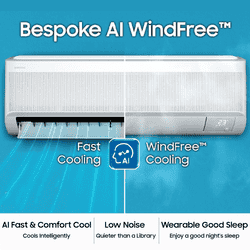 Samsung Bespoke AI WindFree Inverter Smart Split AC | 1.5 Ton | 3 Star | Digital Inverter | White | 2026 Model | AR60H18D1PWNNA