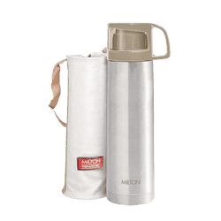 Milton Glassy 500 Thermosteel Vacuum Insulated Flask | with Cup lid & Jacket Tea | Multicolors