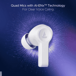 Boat Nirvana Lucid Wireless in Ear Earbuds | Active Noise Cancellation up to 32dB | Zinc White