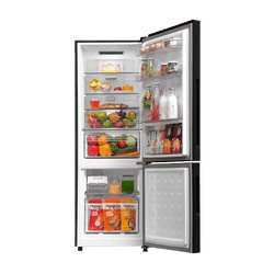 Haier Bottom Mount Refrigerator | 265L | 2 Star | Black Glass | HRB-3152PKGA-P