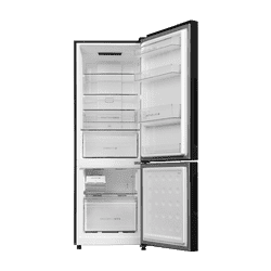 Haier Bottom Mount Refrigerator | 265L | 2 Star | Black Glass | HRB-3152PKGA-P