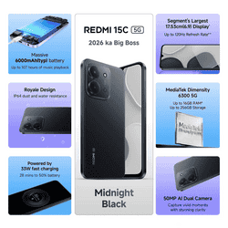 Redmi 15C 5G | 6 GB | 128GB | Dusk Purple | NM