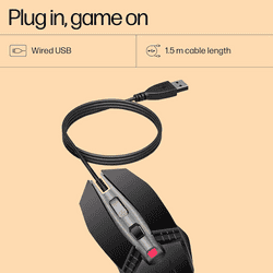 HP USB Wired Gaming Mouse | Black | M270