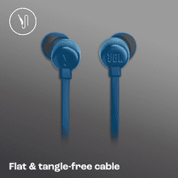 JBL Tune 310 Wired in Ear Headphones with Microphone | USB Type C | Blue | JBLT310CBLU