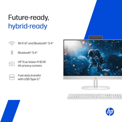 HP All-in-One Desktop | AMD Ryzen 5 7520U | 16GB | 512GB | Windows 11 Home | Shell White | 24-CR0271IN