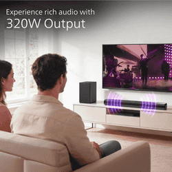 Philips Soundbar Bluetooth With Wired Subwoofer | 320W | 2.1 Channel | Black | TAB4330