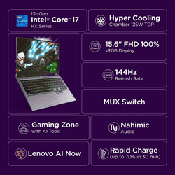 Lenovo LOQ Gaming Laptop | Intel Core i7 | 16GB | 1TB | Luna Grey | 83JE019XIN