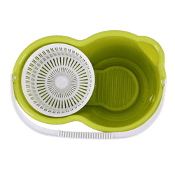Royalford Spin Easy Mop Bucket | Floor Cleaning System | Green