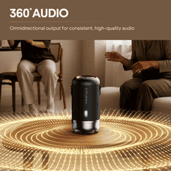 Boat Nirvana Luxe Bluetooth Speaker | 100W | Spatial Audio | NFC Pairing | Charcoal Black