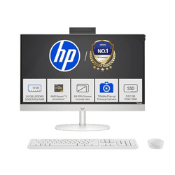 HP All-in-One Desktop | AMD Ryzen 5 7520U | 16GB | 512GB | Windows 11 Home | Shell White | 24-CR0271IN