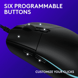 Logitech G203 Wired Gaming Mouse | Computer and Laptop Compatible | Multicolour
