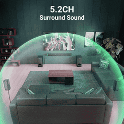 Zebronics Juke BAR 9552 Bluetooth Soundbar with Dual Wireless Subwoofer | 625 Watts | Black
