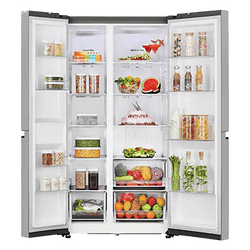 LG Side-by-Side Refrigerator | Convertible | 650L | 3 Star | Convertible | Shiny Steel | GL-B257JPZ3