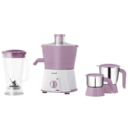 Philips Juicer Mixer Grinder | 600 W | White and Lilac | HL7581/00