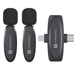 Portronics VlogMate Mic | IPH Vlogging Mic | Type C | Black | POR 2320