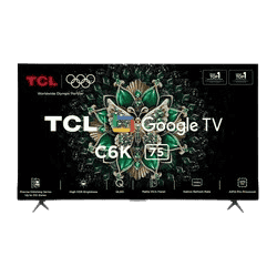 TCL QD-Mini LED 4K Ultra HD Smart Google TV | 189 cm (75 inch) | Black | 75C6K