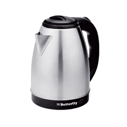 Butterfly Evo Pro 1.5L Electric Kettle | 1350 W | Auto Shut Off | Steel with Black