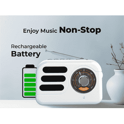 iGear Vintune Radio Mp3 Player with Bluetooth Speaker | White