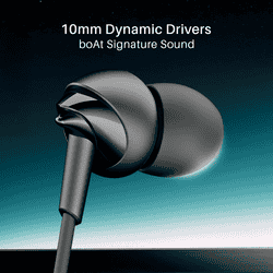 Boat Bassheads 300C Wired Earphones | Type-C Connector | 10mm Drivers | Active Black