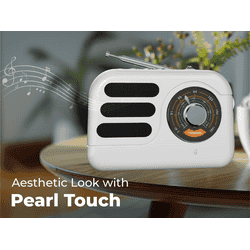 iGear Vintune Radio Mp3 Player with Bluetooth Speaker | White