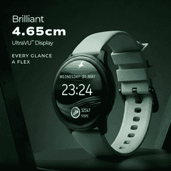 Fastrack Jupiter R3 Smart Watch | Round Display | Gun black & Grey