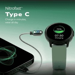 Fastrack Jupiter R3 Smart Watch | Round Display | Gun black & Grey