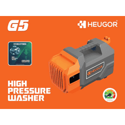 Heugor G5 Pressure Washer | 950W | Compact Portable Design | Grey And Orange | 2175PSI