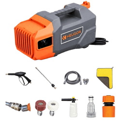 Heugor G5 Pressure Washer | 950W | Compact Portable Design | Grey And Orange | 2175PSI
