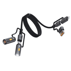 iGear OmniSpark 6-in-1 Charging Cable | 100W | Fast Charging | Black