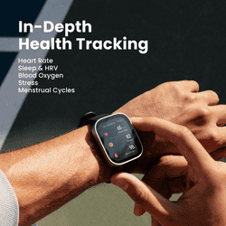 Amazfit Bip Max Smartwatch | 2.07" AMOLED Display | Fitness Tracker | Bluetooth | Silver & Black