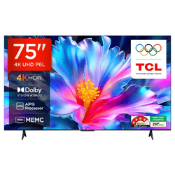 TCL 4K Ultra HD Smart LED Google TV | 189 cm (75 inches) | Black | 75P6L