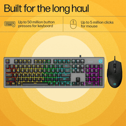 HP Wired Gaming Keyboard and Mouse Set | Black | KM300F