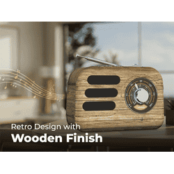 iGear Vintune Radio Mp3 Player with Bluetooth Speaker | Brown