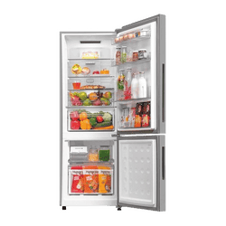 Haier Bottom Mount Double Door Refrigerator | 265L | 2 Star | Steel | HRB-3152IBNSA-P