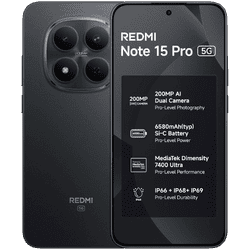 REDMI Note 15 Pro 5G | 8GB | 256GB | Carbon Black | NM