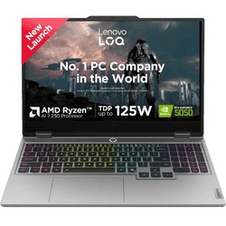 Lenovo LOQ 2025 Gaming Laptop | AMD Ryzen 7 Octa Core 250 | 16 GB | 512 GB SSD | 8 GB Graphics NVIDIA GeForce RTX 5050 | 83JG00H0IN
