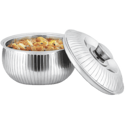 Milton Tulip Stainless Steel Casserole 1500 | Easy to Carry Hot Box | Silver
