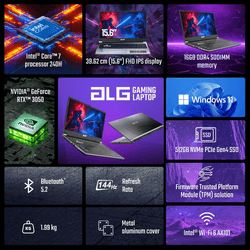 Acer ALG Gaming Laptop | Intel Core 7 | 16 GB | 512 GB | Windows 11 Home | Titanium Gray | UN.34LSI.014