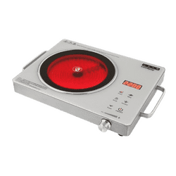 USHA Infrared Induction Cooktop | 2200 Watts | Touch Controls | White | IR2200TCW