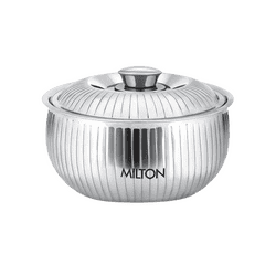 Milton Tulip Stainless Steel Casserole 1500 | Easy to Carry Hot Box | Silver
