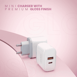 Salpido Dual Port Fast Charging Adapter | 45W | White | WC05