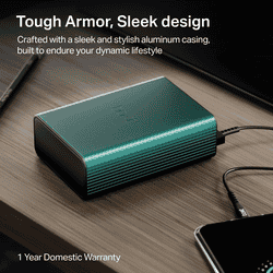 Boat Pro Energyshroom PB400 Compact Power Bank | 20000 mAh | 22.5W | Fast Charging | Emerald Green
