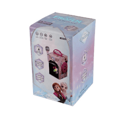 Disney Frozen Kids Karaoke Bluetooth Speaker with Wired Microphone | RGB LED Party Lights | Pink | DY-1016-FZ