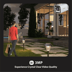 CP PLUS EZYKAM 3MP 4G Outdoor CCTV Camera | White | EZ-R33T