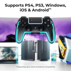Zebronics Zeb Max Link Pro Wireless Gamepad | Dual Motor Haptics | Black