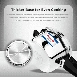 Butterfly Blue Line Pressure Cooker | 10 L | Silver